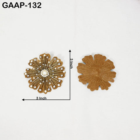 10 pc Tube Bead Floral Patch, 3 inch Appliques Handmade Sew on Dress Indian Decorative DIY Crafting Accessory Home Décor Embellishments