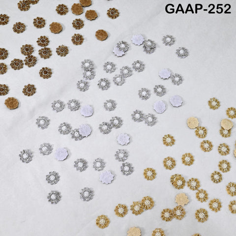 Gaap252 Applique Crystal rhinestone beaded patch for bridal gown embellishment — handmade artisan motif