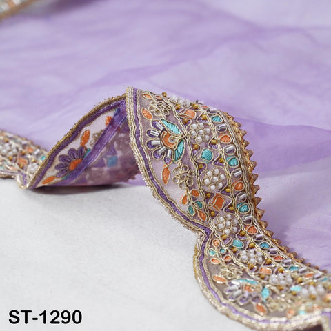 Dupatta Hand Embroidery Silk Organza Dupatta Light Weight Indian Bridal Wedding Lehenga Women Chunni Veil Scarf Crafting Dress Gift for Her