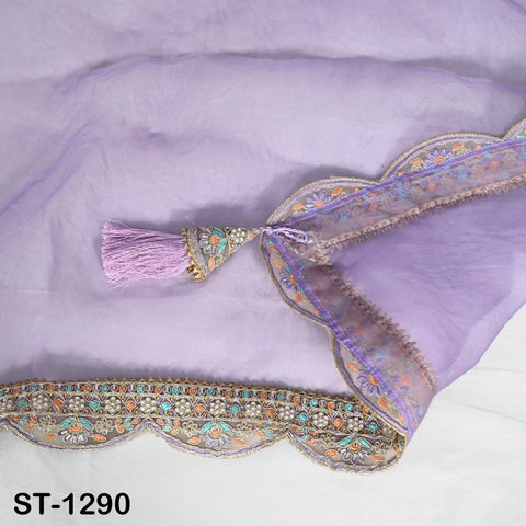 Dupatta Hand Embroidery Silk Organza Dupatta Light Weight Indian Bridal Wedding Lehenga Women Chunni Veil Scarf Crafting Dress Gift for Her