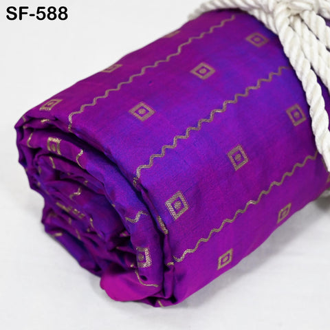 Iridescent Pure Silk Fabric by The Yard Brocade Zari Indian Wedding Dress Bridesmaids Costumes Blouses Pants Home Decor Two Tone 70gsm