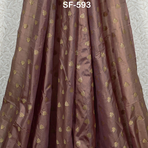 70gsm Pure Mysore Silk Fabric by The Yard Brocade Zari Indian Wedding Dress Bridesmaids Costumes Blouses Pants Dresses Home Decor Dusty Rose
