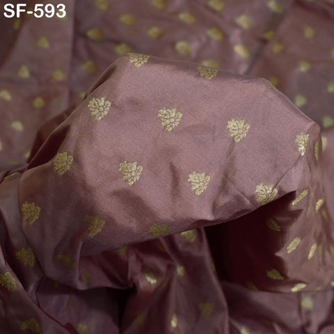 70gsm Pure Mysore Silk Fabric by The Yard Brocade Zari Indian Wedding Dress Bridesmaids Costumes Blouses Pants Dresses Home Decor Dusty Rose