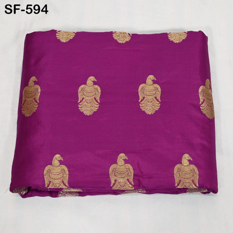 70gsm Pure Mysore Silk Fabric by The Yard Brocade Zari Indian Wedding Dress Brides Mother Knee Length Coat Theatrical Historic Costumes Sew