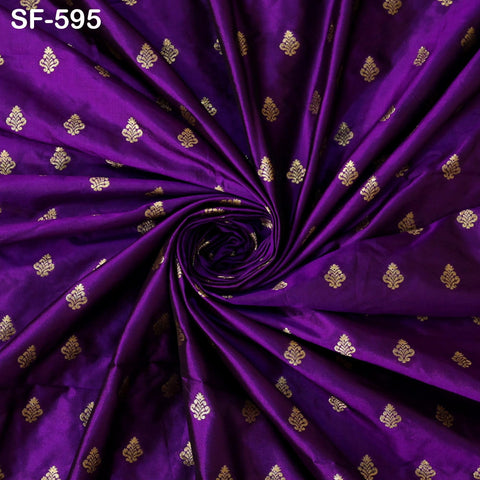 70gsm Pure Silk Fabric by The Yard Brocade Indian Wedding Dress Brides Bridesmaids Mother Shift Dresses Vest Coat Historic Medieval Costumes