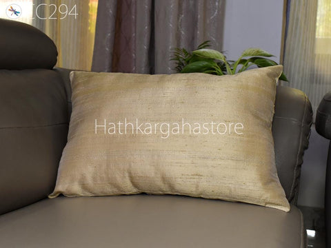 Beige Dupioni Pure Silk Cushion Cover Handmade Throw Pillow Decorative Home Decor Silk Pillowcase House Warming Bridal Wedding Gift