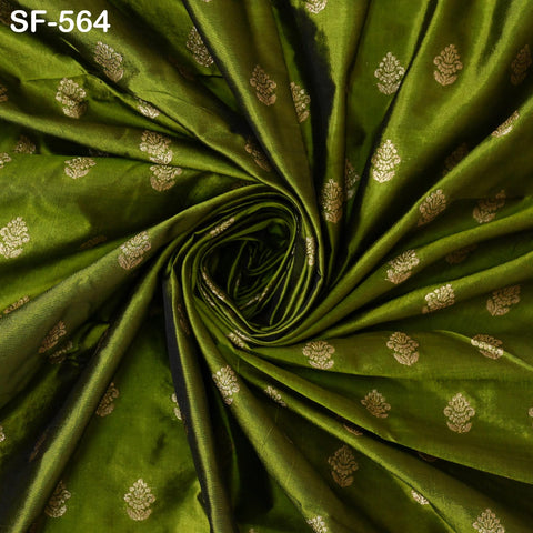 70gsm Pure Silk Fabric by The Yard Brocade Indian Wedding Dress Brides Bridesmaids Mother Shift Dresses Vest Coat Historic Medieval Costumes