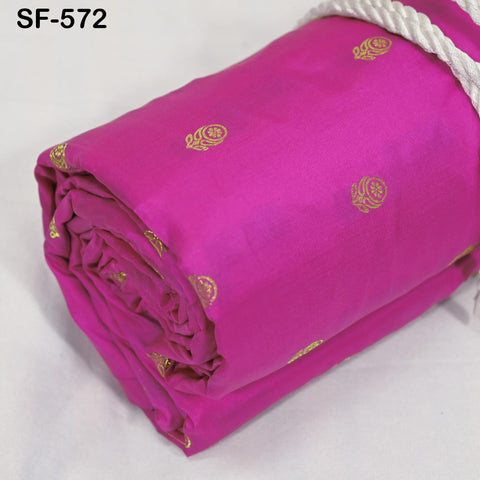 70gsm Pure Mysore Silk Fabric by The Yard Brocade Zari Indian Wedding Dress Bridesmaids Costumes Blouses Pants Dresses Home Decor Fuchsia