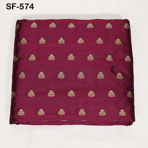 70gsm Pure Mysore Silk Fabric by The Yard Brocade Zari Indian Wedding Dress Bridesmaids Costumes Historic Blouses Pants Home Decor Wine