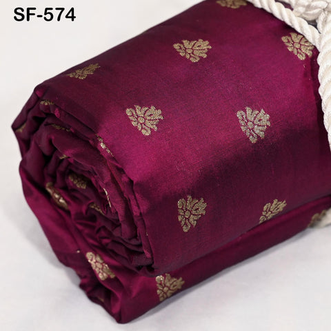 70gsm Pure Mysore Silk Fabric by The Yard Brocade Zari Indian Wedding Dress Bridesmaids Costumes Historic Blouses Pants Home Decor Wine