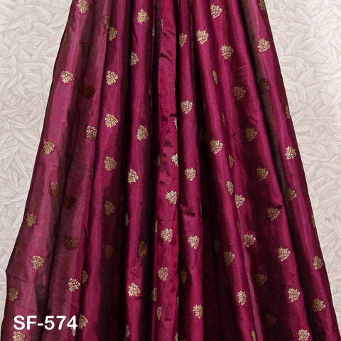 70gsm Pure Mysore Silk Fabric by The Yard Brocade Zari Indian Wedding Dress Bridesmaids Costumes Historic Blouses Pants Home Decor Wine