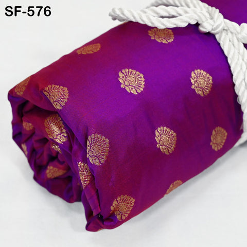 Iridescent Pure Silk Fabric by The Yard Brocade Zari Indian Wedding Dress Bridesmaids Costumes Blouses Pants Home Decor Two Tone 70gsm