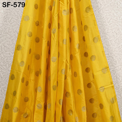 70gsm Pure Silk Fabric by The Yard Brocade Bridesmaids Wedding Dress Brides Mother Cigarette Trousers Coat Theatrical Costumes Sew Yellow