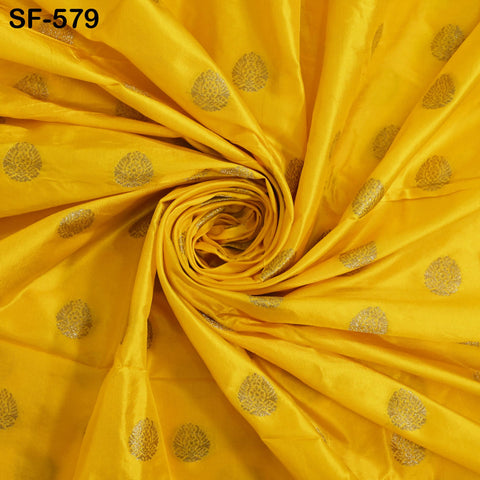 70gsm Pure Silk Fabric by The Yard Brocade Bridesmaids Wedding Dress Brides Mother Cigarette Trousers Coat Theatrical Costumes Sew Yellow