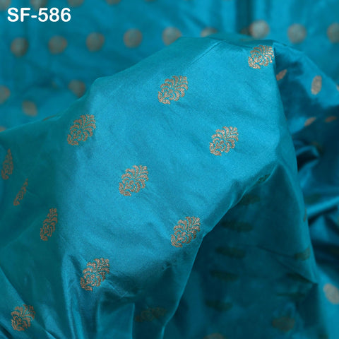 70gsm Pure Silk Fabric by The Yard Brocade Indian Wedding Dress Brides Bridesmaids Mother Shift Dresses Vest Coat Historic Medieval Costumes