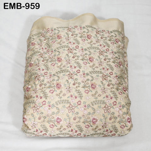 Champagne Embroidered Fabric by the yard Sewing Craft Embroidery Wedding Dresses Dolls Bags Theatrical Costumes Curtains Blouses Waistcoats