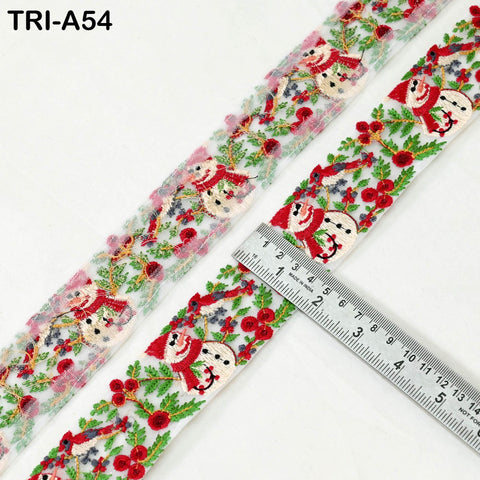 9 Yard Indian Embroidery Ribbons 5cm Trim Christmas Decor Border Embroidered Crafting Tote Bag Theatrical Costumes Holiday Ornaments Home