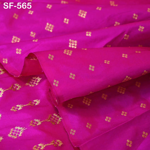 70gsm Pure Mysore Silk Fabric by The Yard Brocade Zari Buttie Indian Wedding Bridesmaids Costumes Blouses Pillowcases Home Decor Dolls