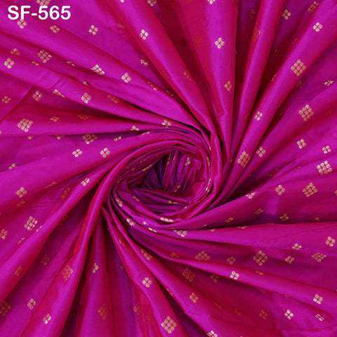 70gsm Pure Mysore Silk Fabric by The Yard Brocade Zari Buttie Indian Wedding Bridesmaids Costumes Blouses Pillowcases Home Decor Dolls