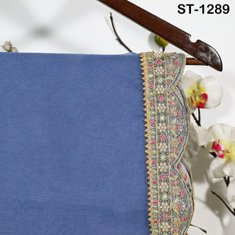 Dupatta Hand Embroidery Silk Organza Dupatta Light Weight Indian Bridal Wedding Lehenga Women Chunni Veil Scarf Crafting Dress Gift for Her