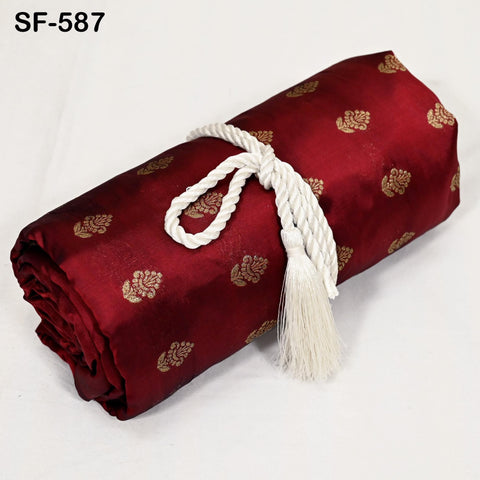 70gsm Pure Silk Fabric by The Yard Brocade Indian Wedding Dress Brides Bridesmaids Mother Shift Dresses Vest Coat Historic Medieval Costumes