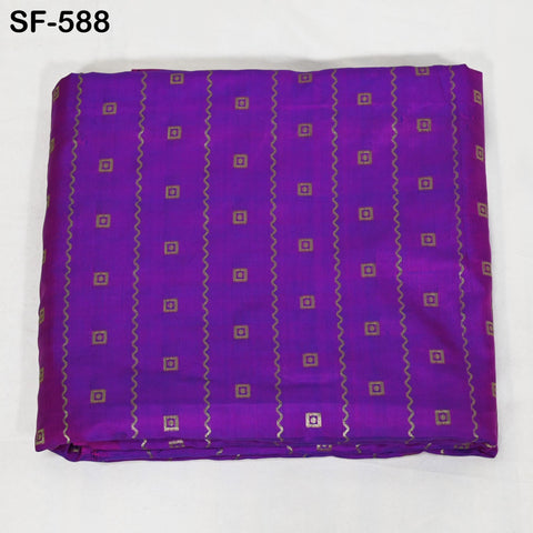 Iridescent Pure Silk Fabric by The Yard Brocade Zari Indian Wedding Dress Bridesmaids Costumes Blouses Pants Home Decor Two Tone 70gsm