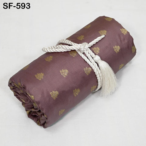 70gsm Pure Mysore Silk Fabric by The Yard Brocade Zari Indian Wedding Dress Bridesmaids Costumes Blouses Pants Dresses Home Decor Dusty Rose