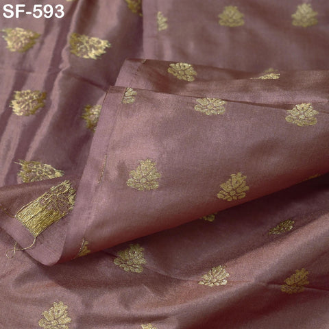 70gsm Pure Mysore Silk Fabric by The Yard Brocade Zari Indian Wedding Dress Bridesmaids Costumes Blouses Pants Dresses Home Decor Dusty Rose