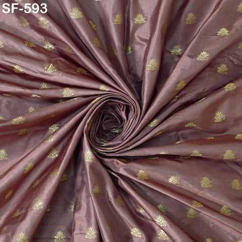 70gsm Pure Mysore Silk Fabric by The Yard Brocade Zari Indian Wedding Dress Bridesmaids Costumes Blouses Pants Dresses Home Decor Dusty Rose