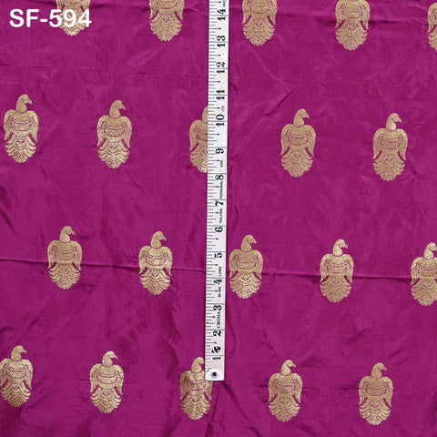 70gsm Pure Mysore Silk Fabric by The Yard Brocade Zari Indian Wedding Dress Brides Mother Knee Length Coat Theatrical Historic Costumes Sew