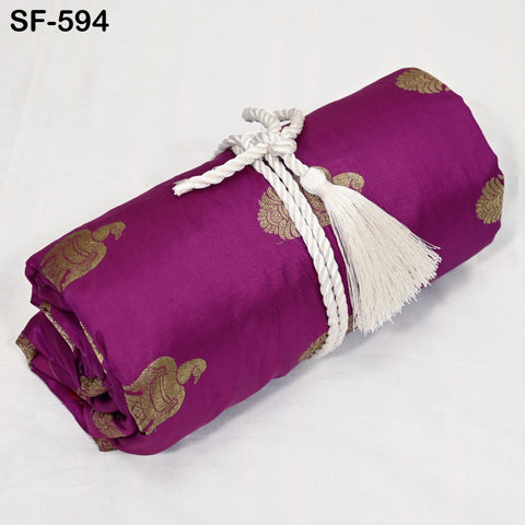 70gsm Pure Mysore Silk Fabric by The Yard Brocade Zari Indian Wedding Dress Brides Mother Knee Length Coat Theatrical Historic Costumes Sew