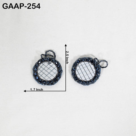 Set of 10 Hand-Beaded Mirror Hangings | Indian Mini Shisha Charms | Boho Wall/Toran | Craft Supply for Garlands, Curtains & Festive Decor