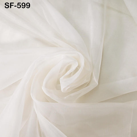 Pure Silk Organza Dyeable Indian Fabric by the yard Sewing Home decor Curtains Scarf Costume Apparel Wedding Evening Dresses Dolls