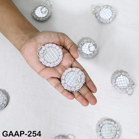 Set of 10 Hand-Beaded Mirror Hangings | Indian Mini Shisha Charms | Boho Wall/Toran | Craft Supply for Garlands, Curtains & Festive Decor