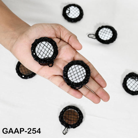 Set of 10 Hand-Beaded Mirror Hangings | Indian Mini Shisha Charms | Boho Wall/Toran | Craft Supply for Garlands, Curtains & Festive Decor