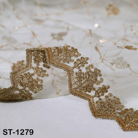 Gold Embroidered Dyeable Dupatta, Sequin Net Bridal Stole, Lightweight Wedding Veil, Indian Lehenga Chunni, Haldi Ceremony Scarf, Gift Her