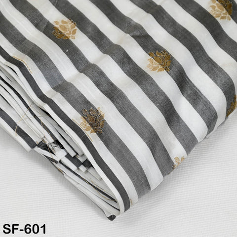 70gsm Pure Silk Fabric by The Yard Stripes Brocade Indian Wedding Dress Bridesmaids Costumes Blouses Pants Dresses Home Decor White Black