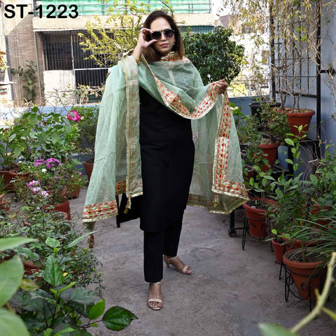 Mint Organza Designer Dupatta for women, Bridal Wedding lehenga Chunni/Veil Beads Sequin Scarf Indian Ethnic Dress Stole Gift Bridesmaid