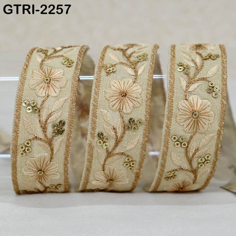 9 Yard Indian Sari Trim Sewing Crafting Trimmings Curtains Headbands Border Embroidered Saree Ribbon Embellishments Embroidery Cushions