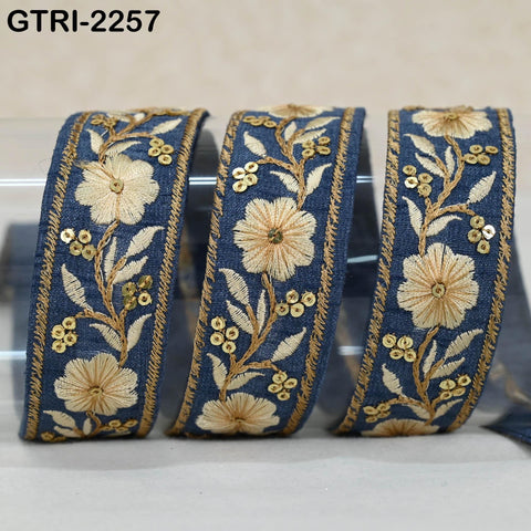 9 Yard Indian Sari Trim Sewing Crafting Trimmings Curtains Headbands Border Embroidered Saree Ribbon Embellishments Embroidery Cushions