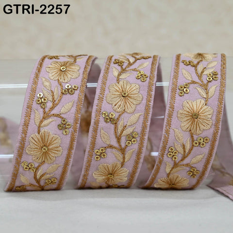 9 Yard Indian Sari Trim Sewing Crafting Trimmings Curtains Headbands Border Embroidered Saree Ribbon Embellishments Embroidery Cushions