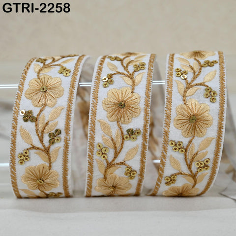 9 Yard Indian Sari Trim Sewing Crafting Trimmings Curtains Headbands Border Embroidered Saree Ribbon Embellishments Embroidery Cushions