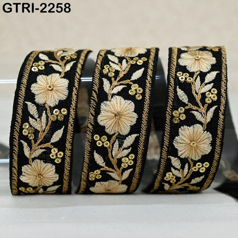 9 Yard Indian Sari Trim Sewing Crafting Trimmings Curtains Headbands Border Embroidered Saree Ribbon Embellishments Embroidery Cushions