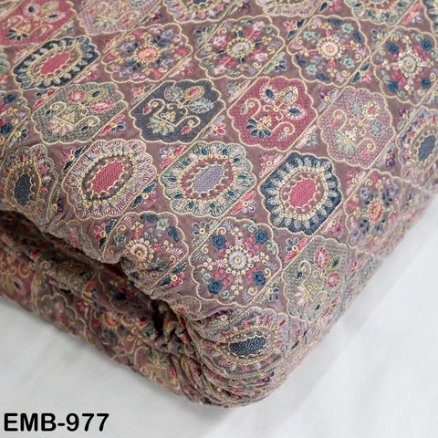 Pink Embroidery Velvet Fabric by the yard for Wedding Dress Regency Reticules, Victorian Handbags, Clutches, Marie Antoinette Junk Journal