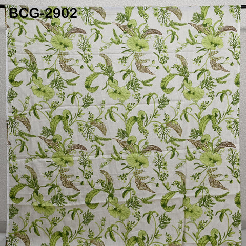 50"Extra Wide Linen fabric by the yard Pure linen Natural Linen Fabric Green Floral Print Women Summer Dresses Shorts Skirts Crafting Sewing