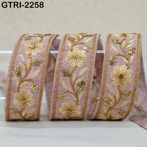 9 Yard Indian Sari Trim Sewing Crafting Trimmings Curtains Headbands Border Embroidered Saree Ribbon Embellishments Embroidery Cushions