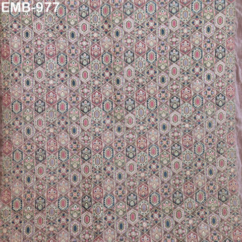 Pink Embroidery Velvet Fabric by the yard for Wedding Dress Regency Reticules, Victorian Handbags, Clutches, Marie Antoinette Junk Journal