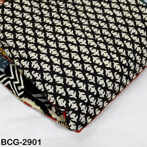 54'' Cotton Stitched Patchwork Fabric by Yard Indian Hand Block Printed Quilting Crafting Curtains Summer Women Kids Apparels Boho Gypsy