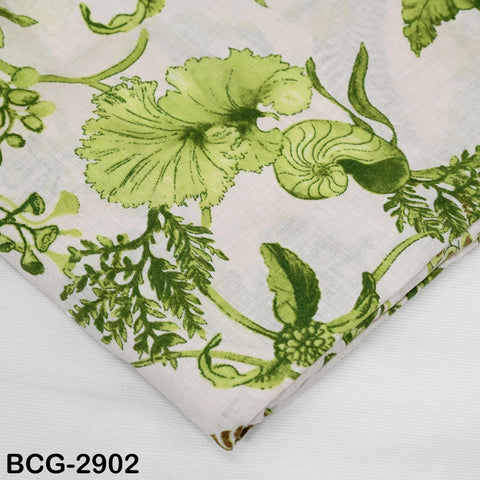 50"Extra Wide Linen fabric by the yard Pure linen Natural Linen Fabric Green Floral Print Women Summer Dresses Shorts Skirts Crafting Sewing