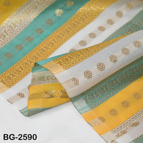 Stripes Brocade Fabric by Yard Indian Winter Wedding Dress Brides Mother Full-Length Coats Cropped Jacket Theatrical Historic Costumes